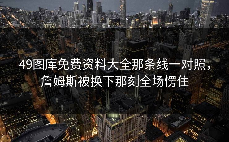 49图库免费资料大全那条线一对照，詹姆斯被换下那刻全场愣住