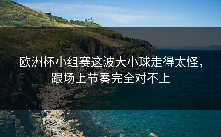 欧洲杯小组赛这波大小球走得太怪，跟场上节奏完全对不上