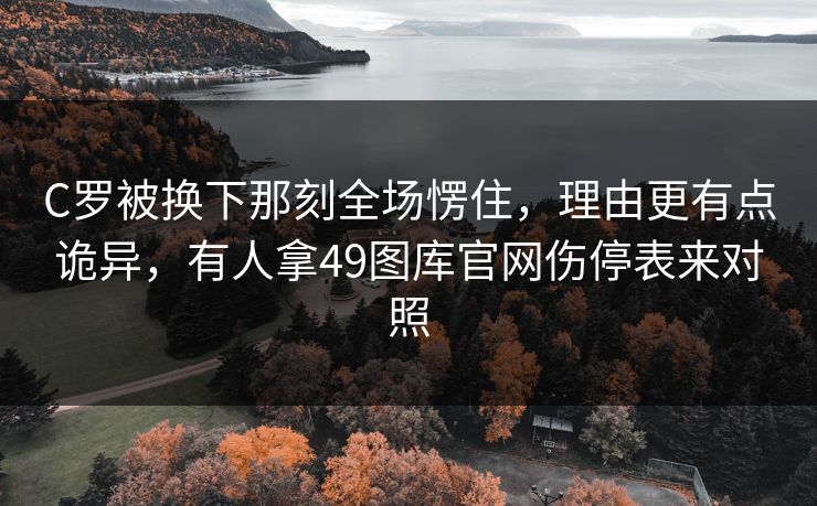 C罗被换下那刻全场愣住，理由更有点诡异，有人拿49图库官网伤停表来对照