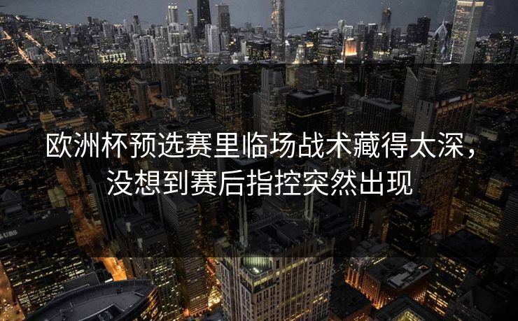 欧洲杯预选赛里临场战术藏得太深，没想到赛后指控突然出现